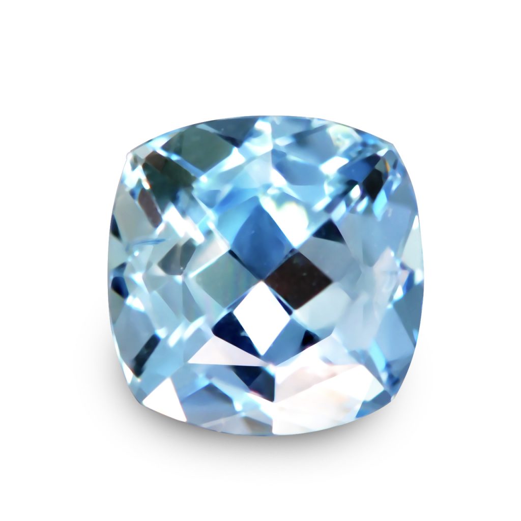 Natural Gemstone, Jewellery, Jewelry, Aquamarine, Beryl, Africa, African, Light, Blue, Light Blue, Swaure, Cushion, Modified, Checkerboard, Modified Checkerboard, The Gem Monarchy, Gem Monarchy, TheGemMonarchy, GemMonarchy, Monarchy, The Gemstone Monarchy, Gems