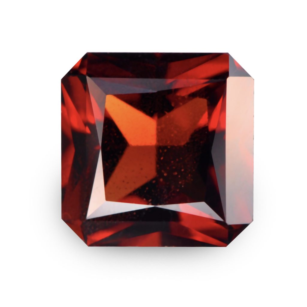 Natural Gemstone, Jewellery, Jewelry, Garnet, Pyrope, Africa, Mozambique, Red, Square, Radiant, The Gem Monarchy, Gem Monarchy, TheGemMonarchy, GemMonarchy, Monarchy, Gems